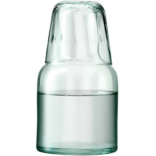 Image of LSA International Mia Carafe & Tumbler 0.95L Recycled/Part Optic | 1 Unit | Recycled Glassware | MZ21, Clear Decorated