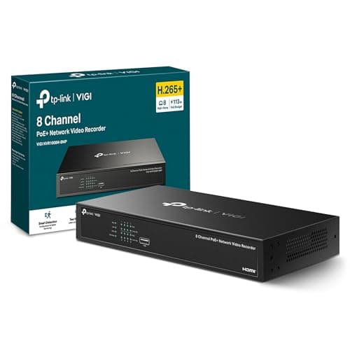 Image of VIGI NVR1008H-8MP 8 Channel PoE+ Network Video Recorder for CCTV Camera Systems, 4K HDMI Video Output & 16MP Decoding Capacity, 24/7 Continuous Recording, Remote Monitoring CCTV Recorder, Playback