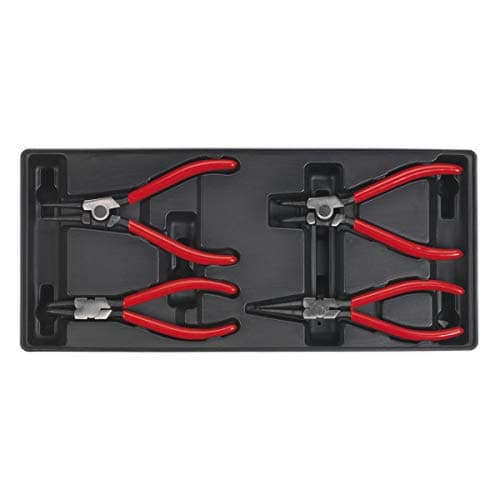 Image of Sealey Tbt03 Tool Tray with Circlip Pliers Set 4Pc