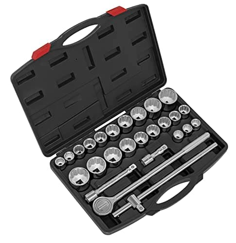 Image of Sealey Ak2582 Socket Set 26Pc 3/4Sq Drive 12Pt Walldrive - Duometric