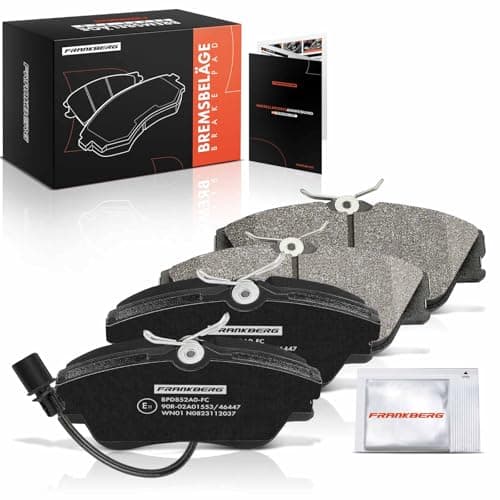 Image of Frankberg Brake Pad Set incl. 4x Pads Front Compatible with Transporter IV 70B 70C 70J 70K 7DB 7DC 7DJ 7DK 70E 70L 70M 7DE 7DL Replace# 7D0698151G, 7D0698151B