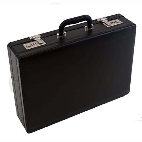 Image of Freelogix Executive Faux Leather Briefcase Laptop Attache (Black)