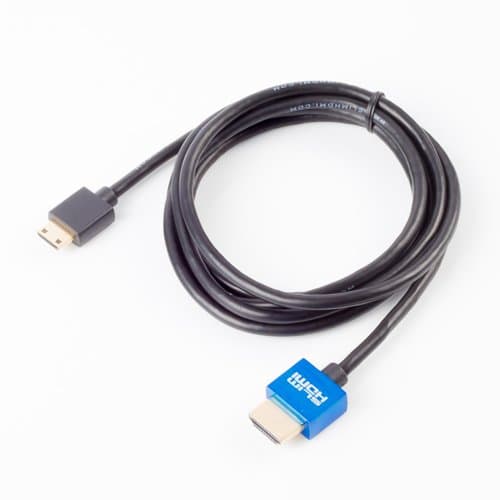 Image of SlimHDMI 1.5m Male Mini (Type C) to Male (Type A) Cable, The World's Slimmest HDMI Lead? (Gold Plated, 1080p, 4K, UHD, 3D, High Speed, ARC)