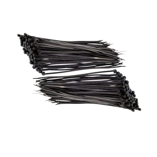 Image of TERF® 100 Pcs Black Cable Ties 300mm (12'') X 4.8mm Premium Nylon Zip Ties Wraps Secure Self Locking Mechanism Plastic Tie for Home Office Garden Garage Workshop DIY Multi Use