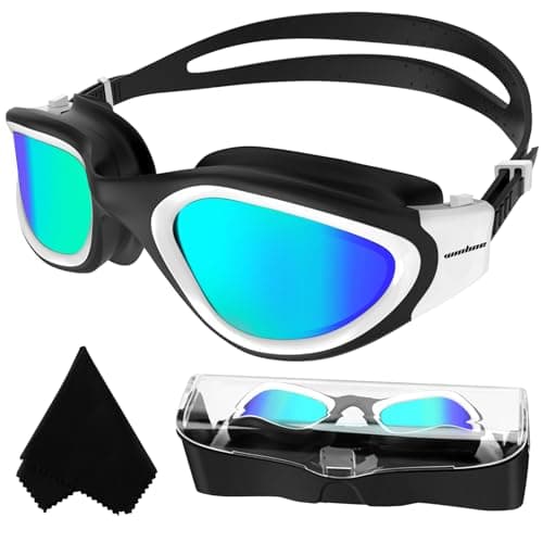 Image of Adult Swimming Goggles,Polarized Open Water Goggles Swimming Anti Fog UV Protection No Leakage Clear Vision Easy to Adjust for Adults Men Women Teenagers