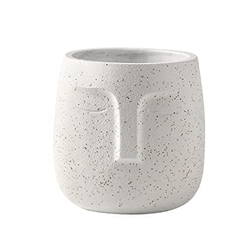Image of Nordic Human Face Ceramic Vase Flowerpot Succulent Green Plant Pot