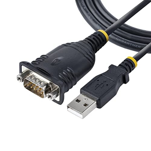 Image of StarTech 3ft (1m) USB to Serial Cable, DB9 Male RS232 to USB Converter, Prolific IC, USB to Serial Adapter for PLC,Printer,Scanner,Switch, USB to COM Port Adapter, Windows,Mac (1P3FP-USB-SERIAL)