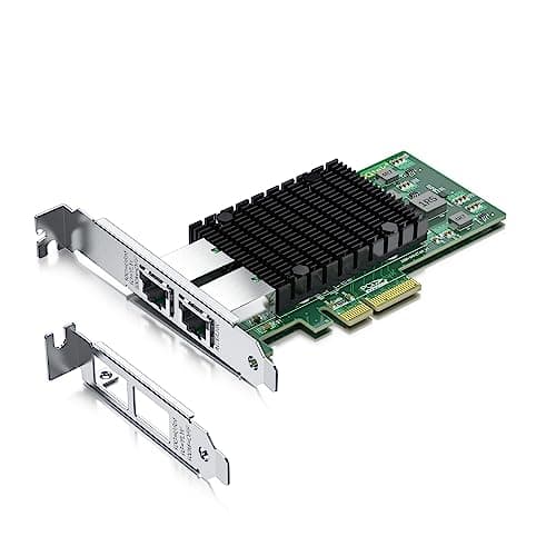 Image of 10Gb Ethernet Network Card for Intel X550-T2 - ELX550AT2 Chip, with Dual Copper RJ45 Ports, 10Gb (NIC) PCI Express X4 LAN Network Adapter for Windows Server, Windows 7/8/10, Linux, VMware ESX
