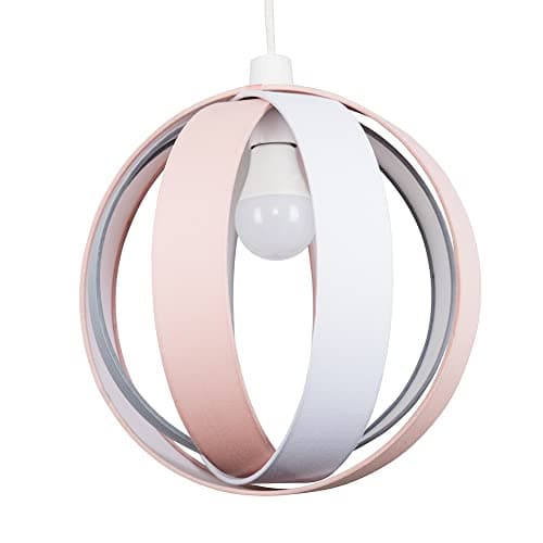 Image of MiniSun | Modern Pink Fabric Cocoon Style Ceiling Light Shade | Pendant Lights, Home Décor & Improvement Essential | 29cm Shade Width