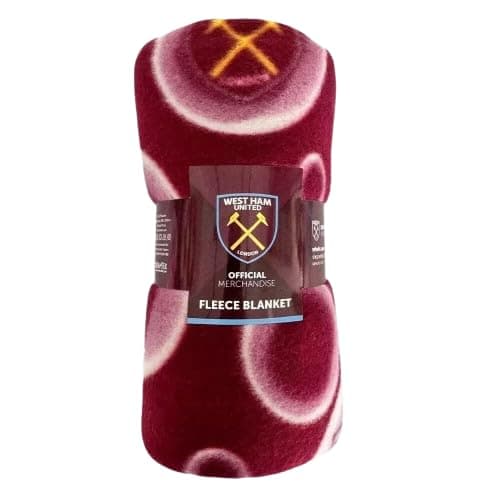 Image of West Ham United Blanket Fleece Throw Blowing Baubbles