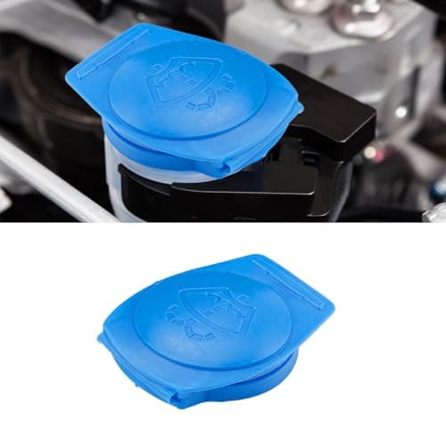 Image of Windscreen Washer Reservoir Cap Replacement 3Q0955455, Washer Bottle Lid Plastic Cover Compatible with VW, Audi, Porsche Cayenne