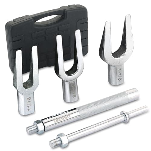 Image of DASBET 5PCS Ball Joint Separator Tool, Pickle Fork Tool Set, Heavy Duty Tie Rod Removal Tool for Cars and Light Trucks, Ball Joint Remover for Pitman Arm Removal, Black