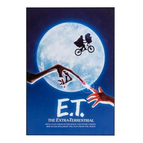 Image of Fizz Creations E.T. The Extra-Terrestrial Poster Light. A4 Sized Poster LED Mood Light Night Light. USB Powered with Included Cable. Officially Licensed Universal Classics Merchandise.