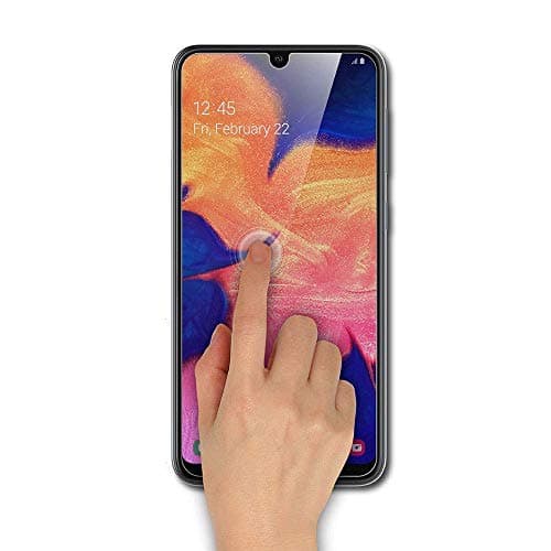 Image of RKVMM Screen Protector for Galaxy A10, HD CLEAR (Case Friendly) Tempered Glass Screen Protector [Military Grade] With Bubble Free Installation For Samsung Galaxy A10