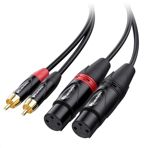 Image of Cable Matters Dual XLR to RCA Cable 1.8m, Female XLR to RCA Leads - 1.8 m
