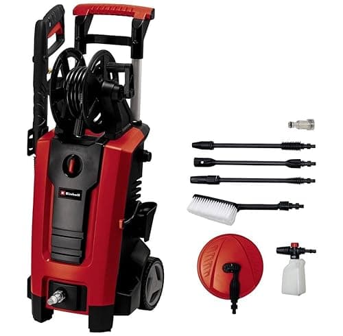 Image of Einhell Pressure Washer 1900W Power Washer, 140 bar, 350 l/h, Jet-Wash Kit with 5m High-Pressure Hose, Gun, Lance, Various Cleaning Nozzles, Brushes And Spray Containers TC-HP 140
