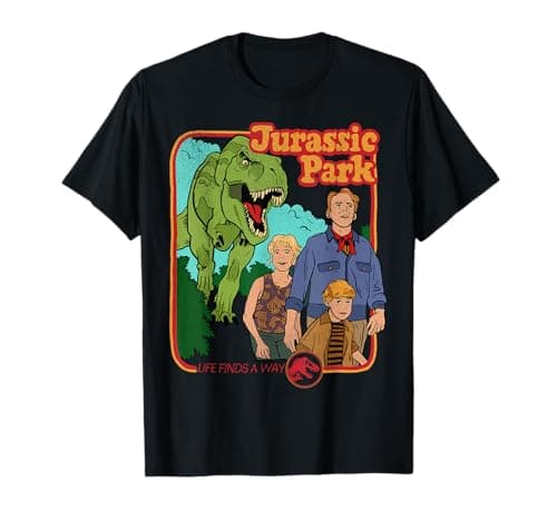 Image of Jurassic Park Vintage Characters Life Finds A Way T-Shirt