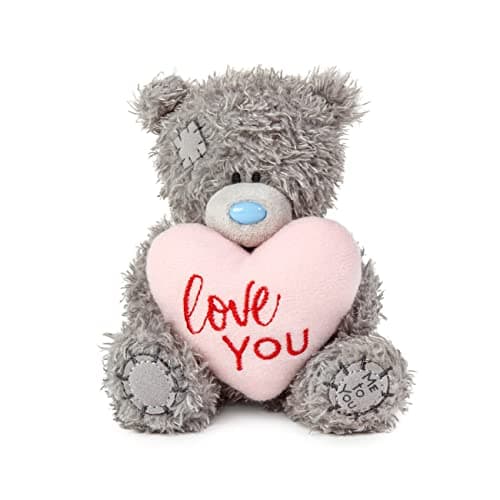 Image of Me To You Bear 4" Love You Padded Heart, Gray