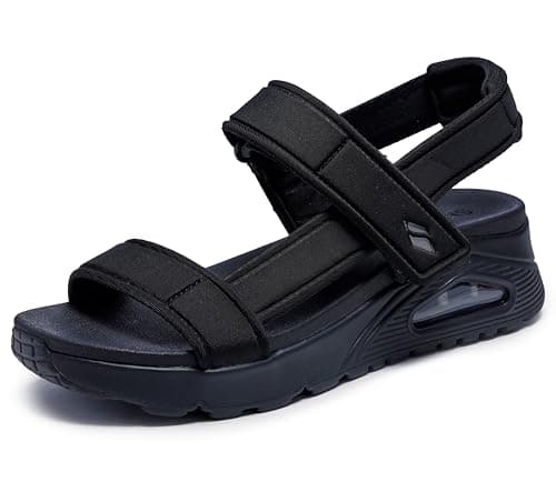 Image of Skechers Women's Uno Sandal Summer Stand2 Sandals, Black Nylon, 2 UK