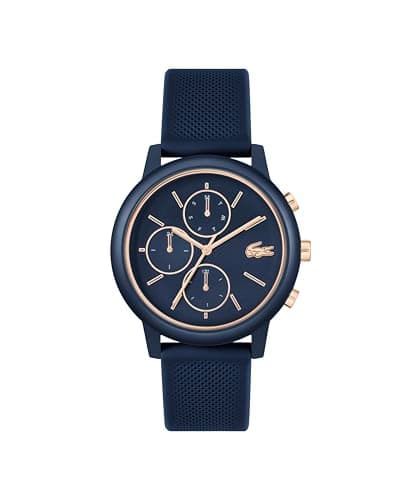 Image of Lacoste Analogue Multifunction Quartz Watch for Men LACOSTE.12.12 Move Collection with Navy Blue Silicone Bracelet - 2011470