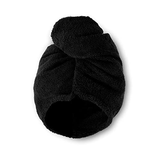 Image of Catherine Lansfield Quick Dry Cotton Turbie Head Towel Black