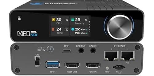 Image of Kiloview N60 4k Hdmi/usb To Ndi Bi-directional Converter; 4kp60 Hdmi/usb To Ndi Encoder/decoder, Ycbcr 4:2:2 10bit, H.264/h.265, Ultra-low Latency. Lcd Panel And A Scroll-wheel For Simple Configuratio