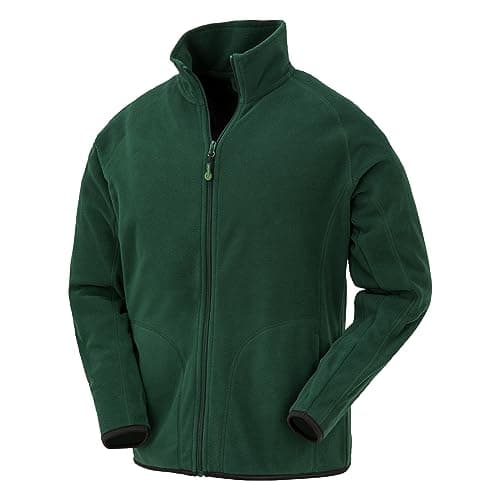 Image of Result Genuine Recycled Mens Microfleece Jacket (4XL) (Forest Green)