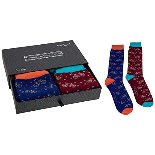 Image of Men's Bamboo Socks Gift Boxed - Cycle Design