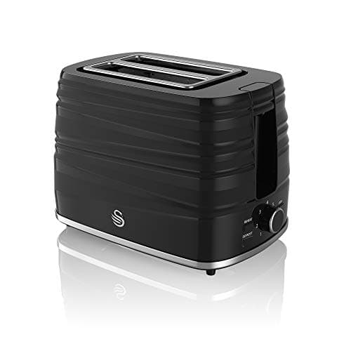 Image of Swan, ST31050BN, 2 Slice Symphony Toaster, High Gloss and Matt Finish, 930 Watt, Black