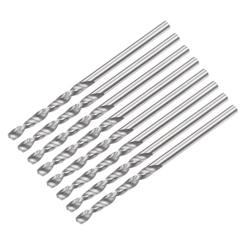 Image of sourcing map Solid Carbide Drill Bits, 2mm C2/K20 Tungsten Carbide Jobber Drill Bits Straight Shank Drilling Tool for Stainless Steel Aluminum Iron Metal Plastic 8pcs