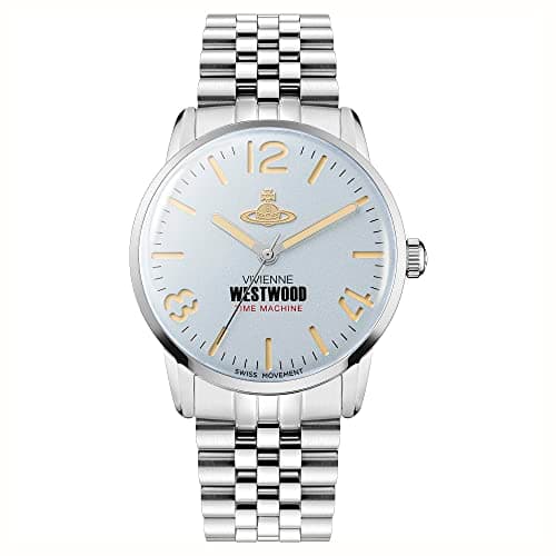 Image of Vivienne Westwood Cadogan Gents Quartz Watch with Light Blue Dial & Silver Stainless Steel Bracelet