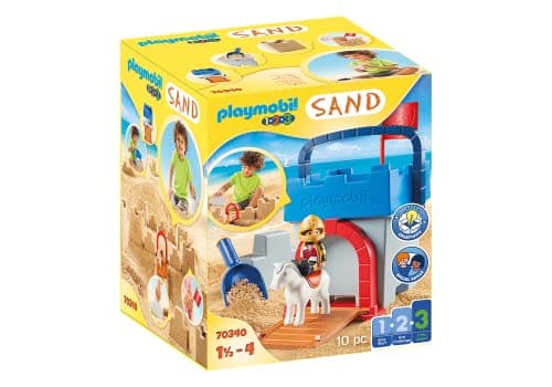 Image of PLAYMOBIL 1.2.3 SAND 70340 Knight's Castle Sand Bucket, for Children Ages 3+