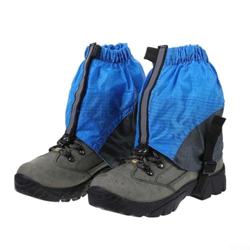 Image of Accarugty Water-Resistant Hiking Gaiters for Outdoor Adventure – Reflective Strips, Adjustable Fit (36 cm Width, 43 cm Lower Circumference), Lightwe(BLUE)
