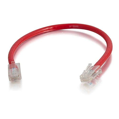 Image of C2G 0.5M Cat5e Ethernet RJ45 High Speed Network Cable, LAN Lead RED Cat5e PVC UTP Patch Cable