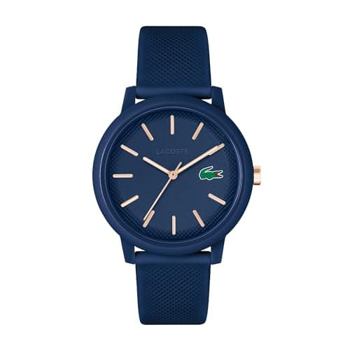 Image of Lacoste Analogue Quartz Watch for Men LACOSTE.12.12 Collection with Navy Blue Silicone Bracelet - 2011234