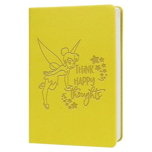 Image of WHLBHG Fairy Gift Fairy A5 PU Leather Journal Cartoon Lovers Gift Pixie Fairy Tale Gift Princess Fans Gift Fairy Tale Movie Gift Inspired Gift for Friends Sisters (Tinker-yellow)