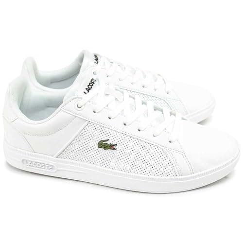 Image of Lacoste Lite Base 224 White Ladies Trainers (UK Footwear Size System, Adult, Women, Numeric, Medium, 5)