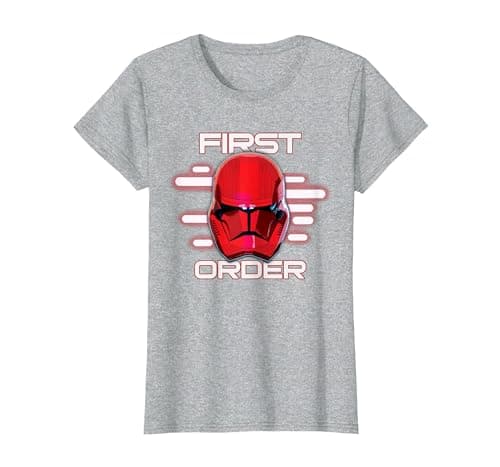 Image of Star Wars Rise of Skywalker First Order Sith Trooper T-Shirt, Women, Heather Grey, Medium