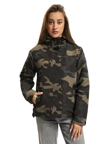 Image of Brandit Women Frontzip Windbreaker, color: darkcamo, size: XXL