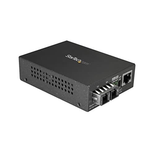 Image of StarTech.com Multimode (MM) SC Fiber Media Converter for 10/100/1000 Network - 550m Range - Gigabit Ethernet - 850nm - Full Duplex (MCMGBSCMM055)