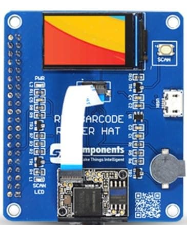 Image of sb components barcode scanner board HAT for Raspberry Pi 1D/2D Codes Reader Barcode Module Barcode Scanner HAT for Raspberry Pi 4B/3B+/3B/2B/B+/A and Zero