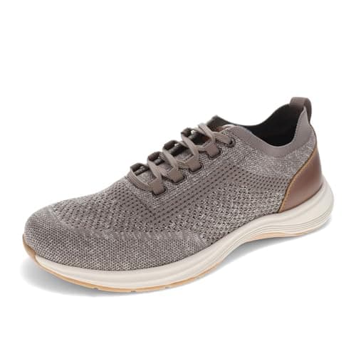 Image of Dockers Mens Bardwell Lightweight Knit Lace Up Casual Shoe, Taupe, 8 UK