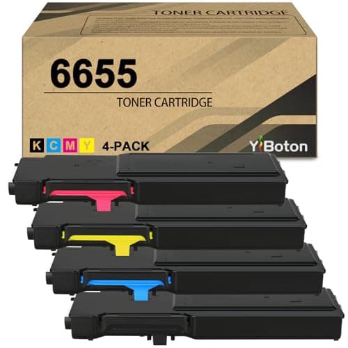 Image of High Yield 6655 Toner Cartridge Replacement for Xerox 106R02744 106R02745 106R02746 106R02747 Toner Cartridge Compatible for Xerox WorkCentre 6655 6655i Printer (4-Pack B/C/M/Y)