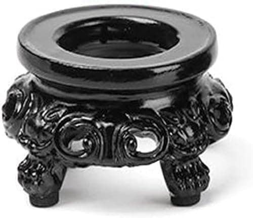Image of Rosojodg Black Wooden Display Stand for Crystal Sphere Quartz Ball Holder Hollow Wood Stand Base for Crystal Ball Sphere Globe Stone Decoration Display Pedestals, Display Stands Home Décor Accents