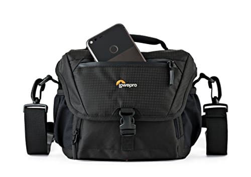 Image of Lowepro LP37119-PWW, Nova 160 AW II Camera Bag, Customizable, Portable, Fits DSLR With Attached Lens, Compact Drone, 1-2 Additional Lenses, Flash, Black