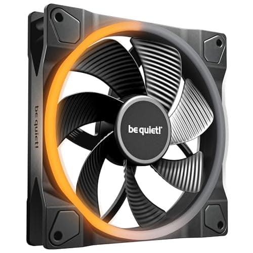 Image of be quiet! Light Wings 140mm PWM Reverse Black fan, silence-optimized and reversed fan blades, high airflow, ideal as side or bottom intake, ARGB lighting, 20 LEDs, very quiet operation BL134
