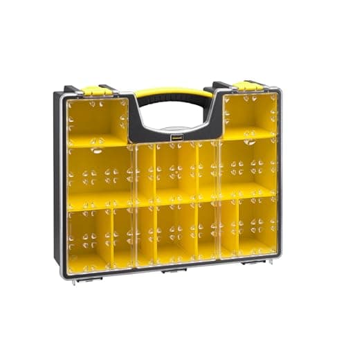 Image of STANLEY Pro Toolbox Deep Storage Organiser Durable Clear Lid, 8 Removable Compartments, 1-92-749