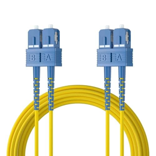 Image of ipolex SC to SC Fiber Patch Cable Single Mode, 1G/10GB OS2 Fiber Optic Cable, Duplex 9/125μm Fiber Optic Internet Cable, LSZH Fiber Optic Jumper for SMF SFP/SFP+ Transceiver, 10-meter.