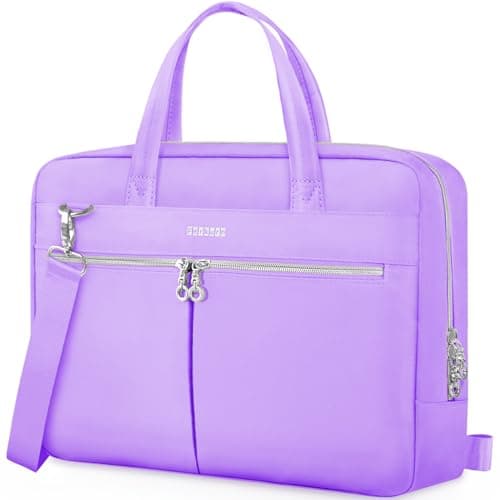 Image of Ferkurn Laptop Bag Case for Women Men Briefcase Messenger Computer Bag with Shoulder Compatible with Macbook Pro/Air, HP Pavilion, XPS, Ideapad, ASUS, Acer, Samsung, Purple, 14 Inch