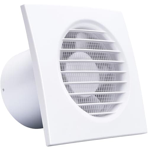 Image of VENTS Aura 100mm (4”) Bathroom Extractor Fan with Humidity Sensor & Timer – Quiet Ventilation for Bathrooms & Wet Rooms, White